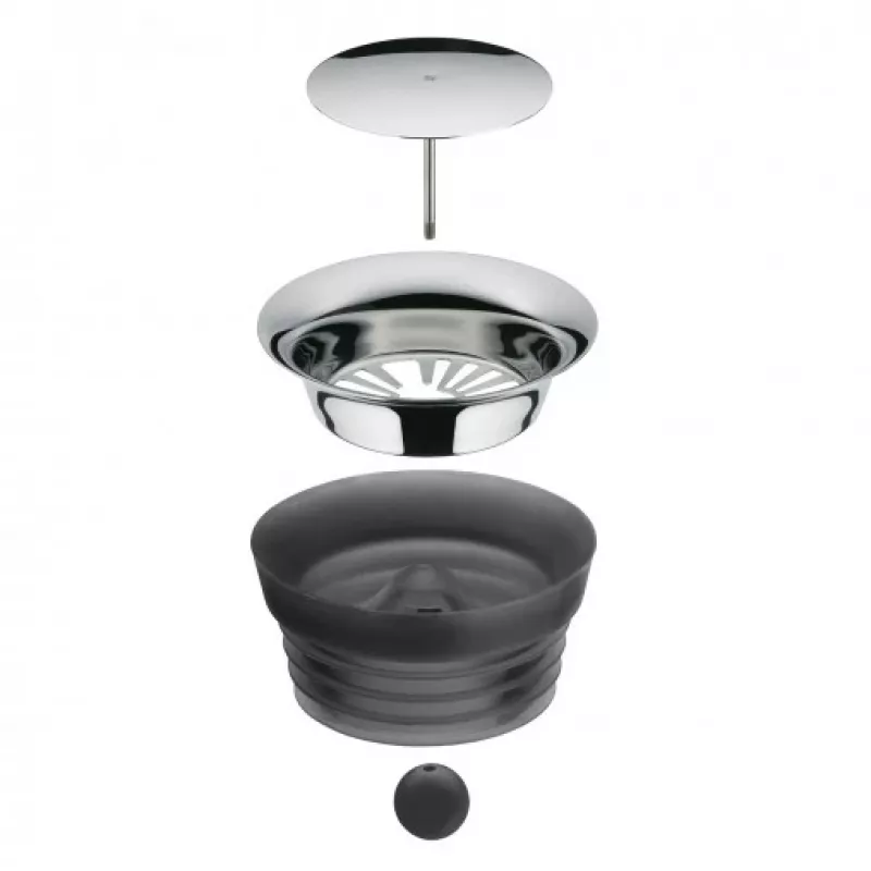 WMF Basic caraffa per acqua 1,0 nero, caraffa, 1 L, nero, trasparente, vetro, rotonda, Köhler & Wilms