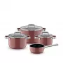 WMF Fusiontec Mineral Pro Rose Quartz set di pentole da 4 pezzi, 05.1895.5290