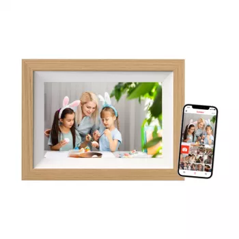Braun DigiFrame 10W cornice digitale bianco, legno 25,6 cm (10,1