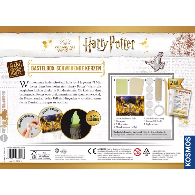 Kosmos Harry Potter, set creativo per bambini, 8 anni, non tossico, multicolore