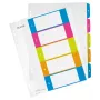 Leitz segnapagine stampabili PP A4+ 1-5 WOW, indice numerico, polipropilene (PP), A4 Maxi, 245 mm, 305 mm