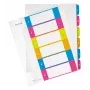 Leitz segnapagine stampabili PP A4+ 1-6 WOW, indice numerico, polipropilene (PP), multicolore, verticale, A4 Maxi, 0,3 mm