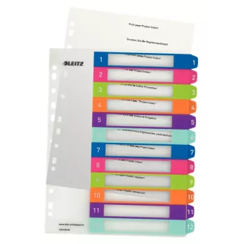 Esselte 1244-00-00 indice numerico polipropilene (PP) multicolore