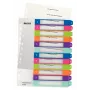 Esselte 1244-00-00 indice numerico polipropilene (PP) multicolore