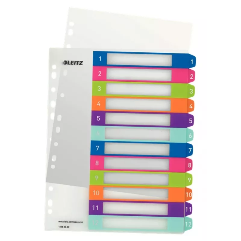 Esselte 1244-00-00 indice numerico polipropilene (PP) multicolore