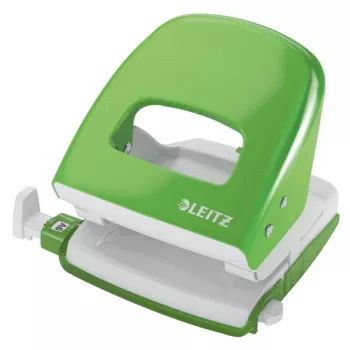 Leitz perforatrice 5008 NeXXt, 2 fori 30 fogli, 30 fogli, verde, metallo, 8 cm, A6, 5,5 mm