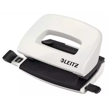 Leitz NeXXt perforatrice WOW Mini 2 fori / 10 fogli, 10 fogli, bianco, nero, plastica, 8 cm, 5,5 mm