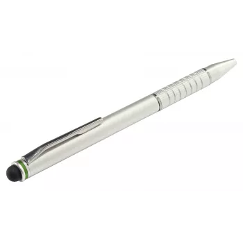 Stylus Leitz 2-in-1 Complete per dispositivi touchscreen, universale, tutte le marche, argento, iPad, alluminio, silicone, 10 g