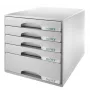 Cassettiera Leitz Plus a 5 cassetti, 5 cassetti, plastica, grigio, 287 x 363 x 270 mm