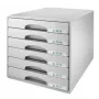 Cassettiera Leitz Plus 6 cassetti, 6 cassetto/i, plastica, grigio, 287 x 363 x 270 mm
