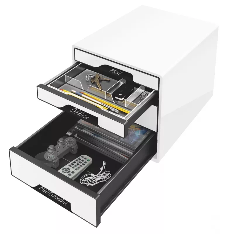 Organizer per cassetto scrivania Leitz 52520001 polistirene nero, bianco