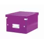 Scatola portadocumenti piccola Leitz Click & Store WOW, viola, cartone, 540 g