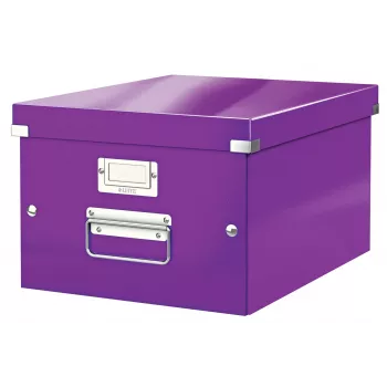 Scatola portadocumenti media Leitz Click & Store WOW, viola, cartone, 16,7 L, 281 mm, 200 mm, 265 x 335 x 188 mm