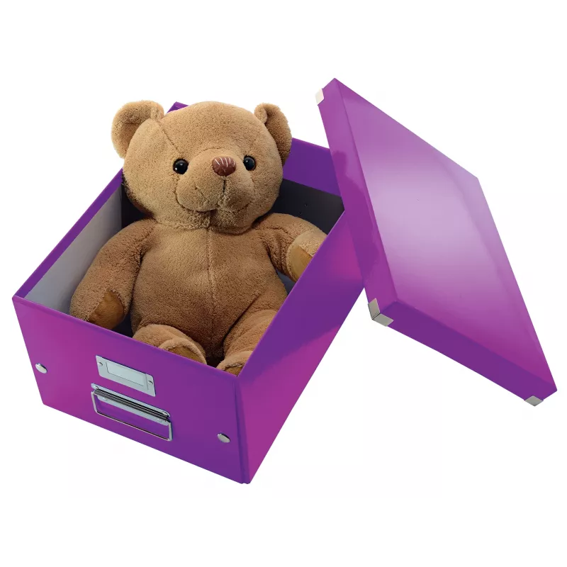 Scatola portadocumenti media Leitz Click & Store WOW, viola, cartone, 16,7 L, 281 mm, 200 mm, 265 x 335 x 188 mm