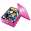 Scatola portadocumenti grande Leitz Click & Store WOW, rosa, cartone, nichel, 369 mm, 482 mm, 200 mm