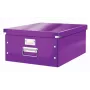 Scatola portadocumenti grande Leitz Click & Store WOW, viola, cartone, 1,28 kg