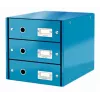 Cassettiera Leitz Click & Store WOW (3 cassetti), blu, cartone, 2,21 kg