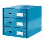Cassettiera Leitz Click & Store WOW (3 cassetti), blu, cartone, 2,21 kg