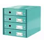 Cassettiera Leitz Click & Store WOW (4 cassetti), blu, cartone, 2,49 kg