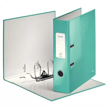 Raccoglitore a leva Leitz 180° WOW POB/plastificato A4/80mm, A4, cartone, turchese, 600 fogli, 80 g/m², 8 cm