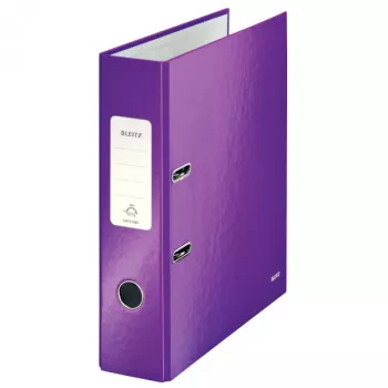 Raccoglitore a leva Leitz 180° WOW POB/plastificato A4/80mm, A4, cartone, viola, 600 fogli, 80 g/m², 8 cm