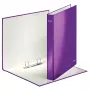 Raccoglitore ad anelli Leitz WOW plastificato A4+ 2DR/25mm, A4, cartone, viola, bianco, 250 fogli, 80 g/m²