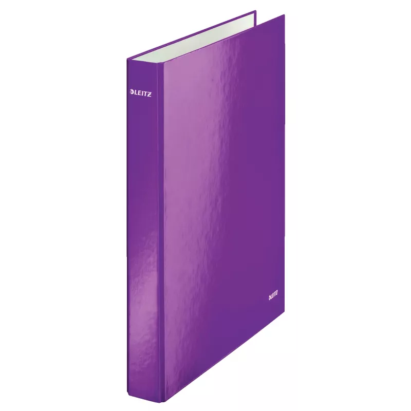 Raccoglitore ad anelli Leitz WOW plastificato A4+ 2DR/25mm, A4, cartone, viola, bianco, 250 fogli, 80 g/m²