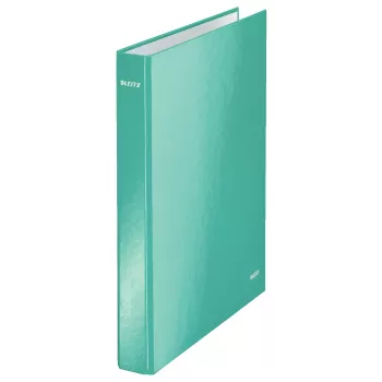 Raccoglitore ad anelli Leitz WOW plastificato A4+ 4DR/25mm, A4, cartone, metallizzato, turchese, 230 fogli, 80 g/m², 2,5 cm