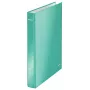 Raccoglitore ad anelli Leitz WOW plastificato A4+ 4DR/25mm, A4, cartone, metallizzato, turchese, 230 fogli, 80 g/m², 2,5 cm