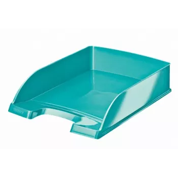 Vassoio portadocumenti Leitz WOW, plastica, blu, A4, busta, lettera, nota, carta, 242 x 330 x 60 mm, 255 x 357 x 70 mm