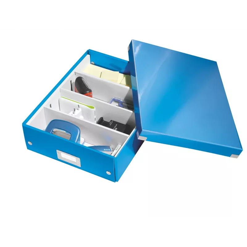 Leitz Click & Store WOW scatola contenitore media, blu, cartone, 880 g