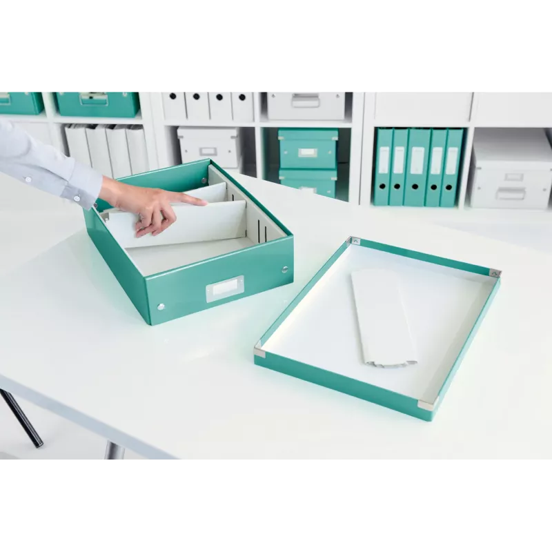 Leitz Click & Store WOW scatola organizer media, blu, cartone, 880 g