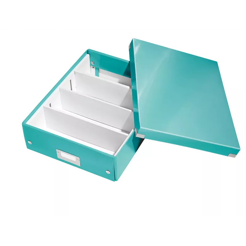 Leitz Click & Store WOW scatola organizer media, blu, cartone, 880 g