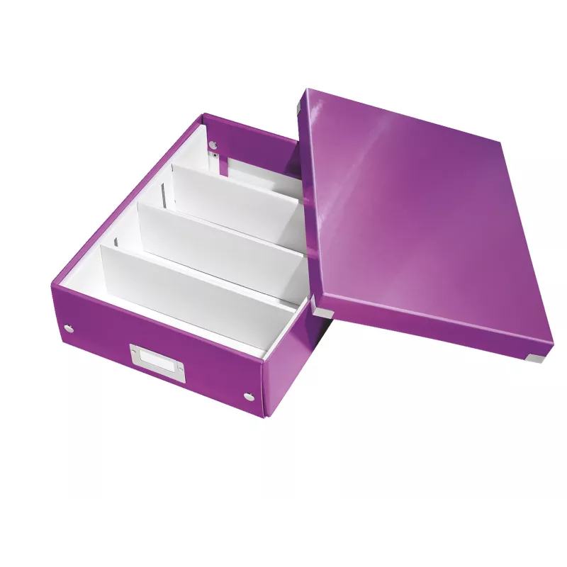 Leitz Click & Store WOW scatola organizer media, viola, cartone, 880 g