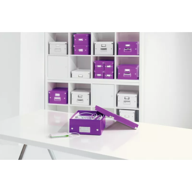 Leitz Click & Store WOW scatola organizer media, viola, cartone, 880 g