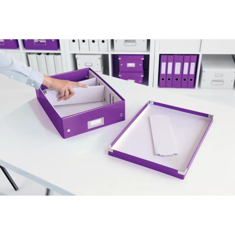 Leitz Click & Store WOW scatola organizer media, viola, cartone, 880 g