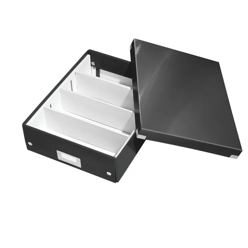 Leitz Click & Store WOW scatola organizer media, nero, cartone, 880 g