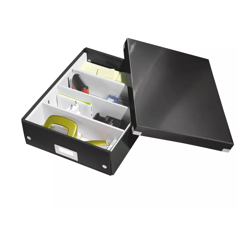 Leitz Click & Store WOW scatola organizer media, nero, cartone, 880 g