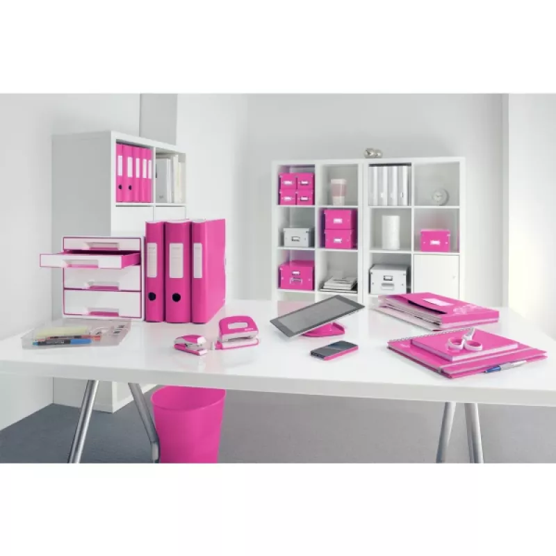 Leitz raccoglitore ad anelli Active PP WOW A4/80mm, A4, Polyfoam, rosa, 500 fogli, 80 g/m², 8,2 cm