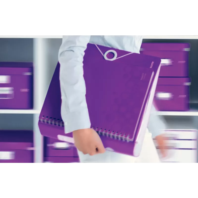 Leitz raccoglitore ad anelli Active PP WOW A4/80 mm, A4, Polyfoam, viola, 500 fogli, 80 g/m², 8,2 cm