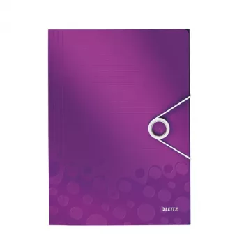 Leitz cartella con 3 lembi WOW PP A4, A4, polipropilene (PP), metallizzato, viola, verticale, 150 fogli, 235 mm