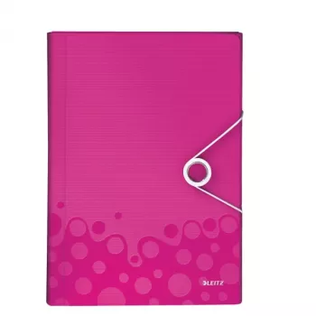 Leitz cartella progetto WOW PP, raccoglitore tradizionale, A4, polipropilene (PP), metallizzato, rosa, 200 fogli, 254 mm