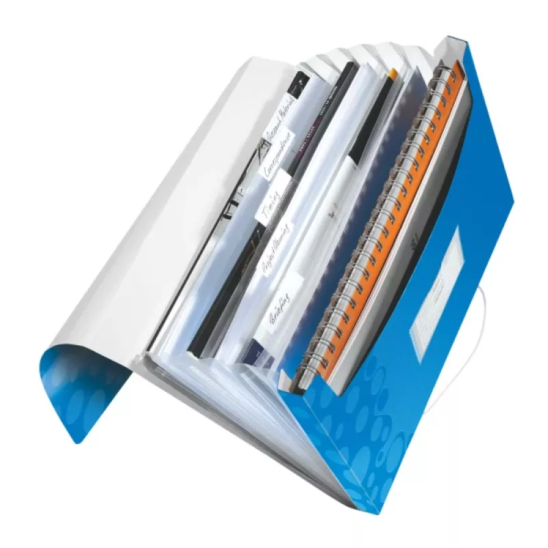 Leitz cartella progetto WOW PP, A4, polipropilene (PP), blu, 200 fogli, 254 mm, 38 mm
