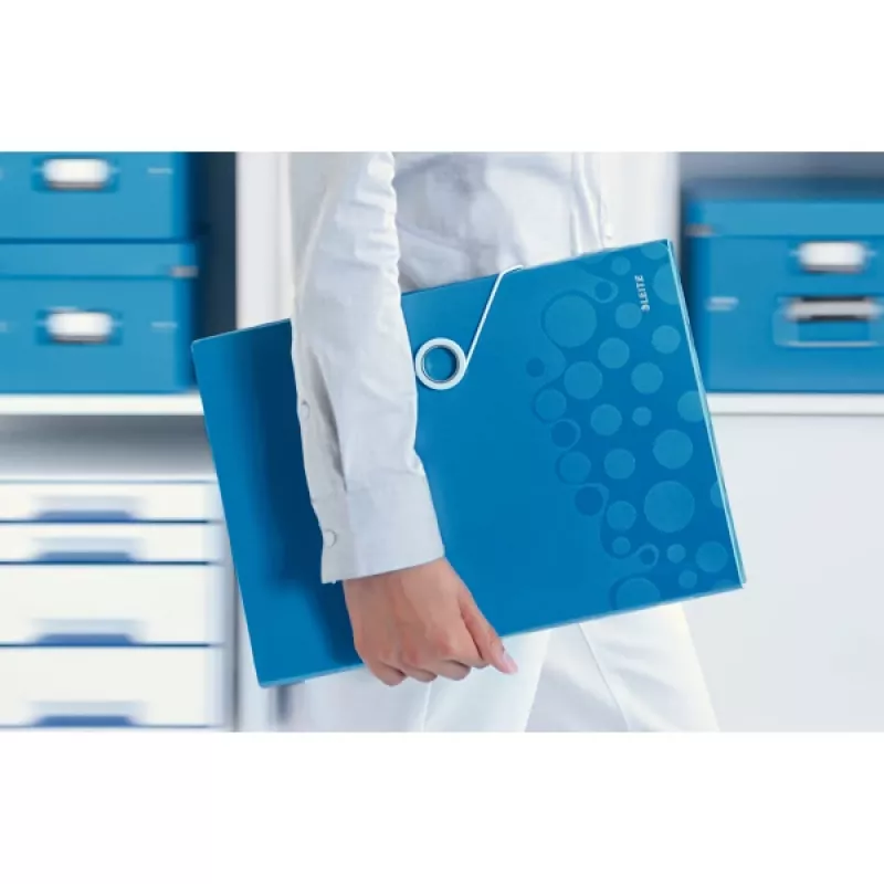 Leitz cartella progetto WOW PP, A4, polipropilene (PP), blu, 200 fogli, 254 mm, 38 mm
