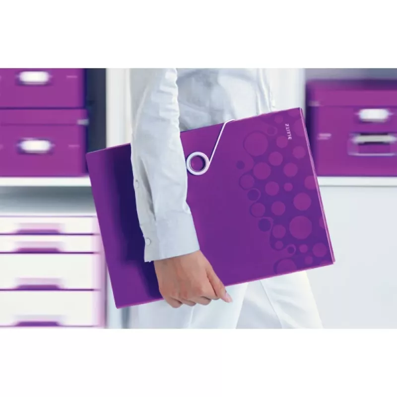 Leitz cartella progetto WOW PP, A4, polipropilene (PP), viola, 200 fogli, 254 mm, 38 mm