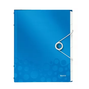 Leitz WOW PP album separatori, 6 linguette, A4, polipropilene (PP), blu, metallizzato, 200 fogli, 260 mm, 17 mm