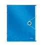 Leitz WOW registro a 12 linguette PP A4, polipropilene (PP), blu, metallizzato, 200 fogli, 265 mm, 17 mm