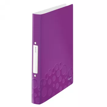 Leitz WOW raccoglitore ad anelli PP A4 2RR/25mm, A4, anelli tondi, polipropilene (PP), metallizzato, viola, bianco, 190 fogli