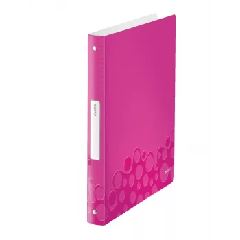 Leitz WOW raccoglitore ad anelli, A4, polipropilene (PP), metallizzato, rosa, 200 fogli, 2,5 cm, 257 mm