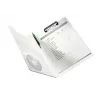 Leitz WOW cartella con clip e copertina, A4, polyfoam, blu, 75 fogli, 1 tasca, 230 mm